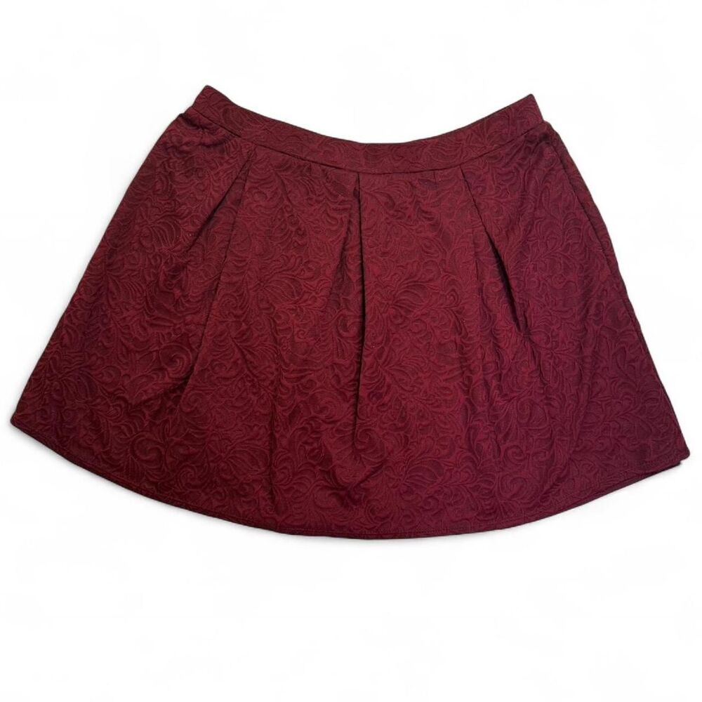 Women's Red and Burgundy Skirt